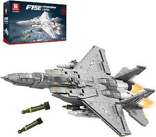 Reobrix F‑15E Fighter Jet Building Set, Military Aircraft Model Kit 1897Pcs