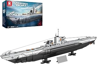 Reobrix U-Boat Submarine Building Set Military Submarine Model for Adults