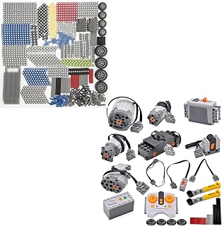 32Pcs&417Pcs Power Function Motor&Technic Gears and Beam Set，Compatible with Technic-Parts L Brand