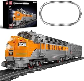 Mould King 12018 Train Building Block Kits, MOC EMD F7 Internal Combustion Locomotive Model Building Blocks Set, Gift for Age
