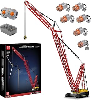 Mould King Crawler Crane LR13000 Building Block Kits, Technical Construction Vehicles Cranes Model with Motor/APP Remote Cont