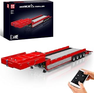 Mould King Trailer Truck Technique Building Blocks Kits, MOC 19015T Truck Model Set to Build, Gift for Age 14+/Adults Collect