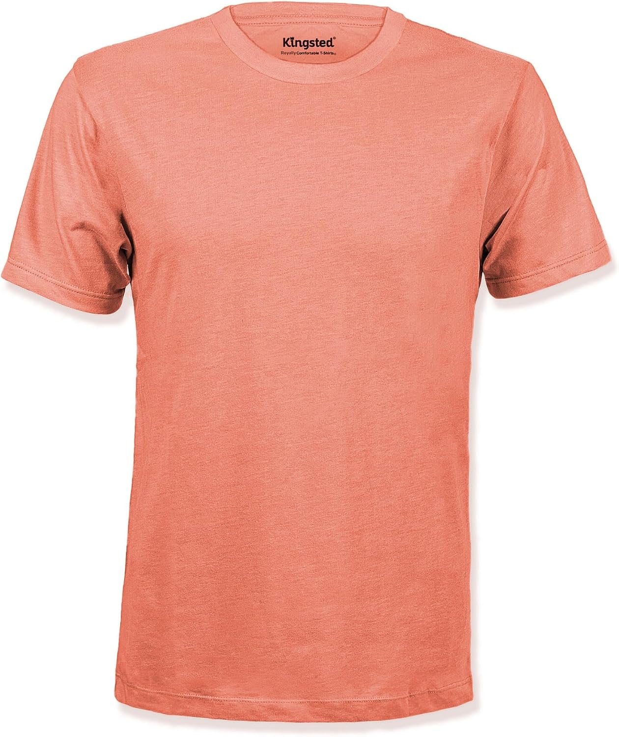 Men's Cotton Blend Classic Fit Tee - Tagless Crew Neck, Lightweight and Shrink Resistant for Everyday Wear - Large
