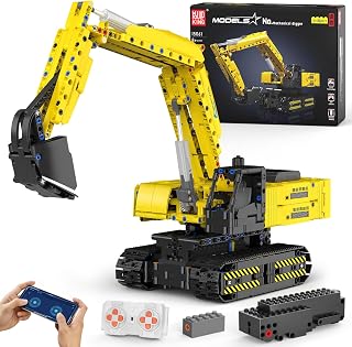 Mould King RC Excavator Building Sets, 15061 Construction Engineering Model Kits with APP Remote Control Building Kits, MOC C