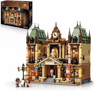 PANTASY Art School Building Set with Lights for Adults, European Modular