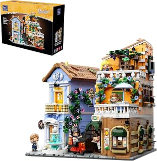PANTASY Italian Corner Building Set for Adults, Modular City Street Model