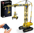 Mould King MOC Crawler Crane Advanced Building Kit for Adults, MOC Mobile Crane Heavy-Duty Truck Sets to Build, APP Control L