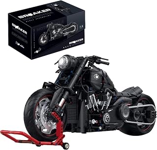 HTLNUZD 1/5 Motorcycle Model Building Blocks Set for Breaker Halei Technical Bricks Motorbike DIY Assembly Kit, Desk Decorati
