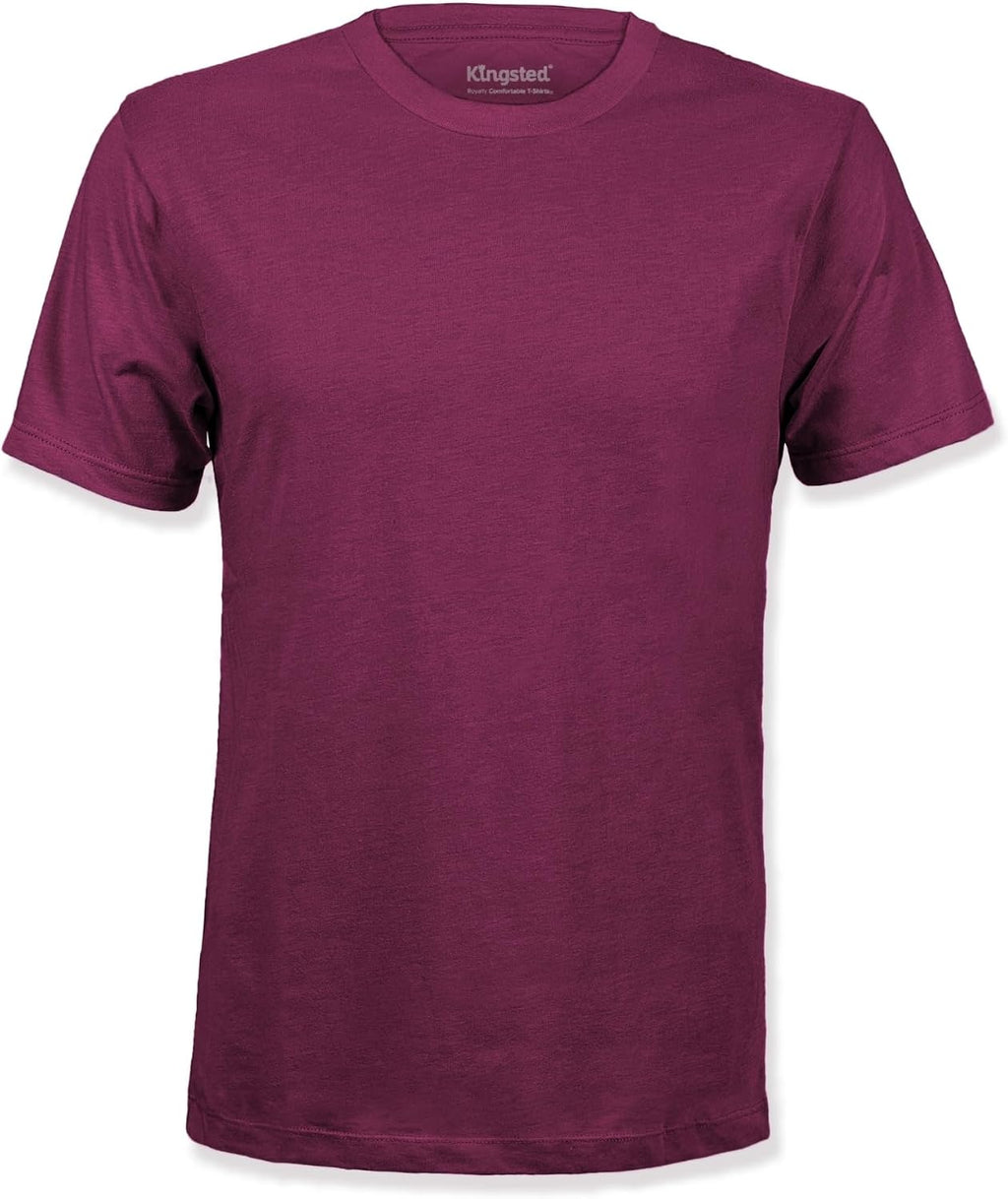 Men's Cotton Blend Classic Fit Tee - Tagless Crew Neck, Lightweight and Shrink Resistant for Everyday Wear - Large (30)