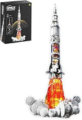 Sosuy Space-Rocket Building Blocks Sets,STEM 1201PCS 6+ Stage Separated Arrow Model Rockets Kit,Light Strip NASA Toys for Boy