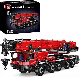 Mould King 17074 Mobile Construction Crane Toy Set, APP/Remote Control Mobile Crane Building Block with Motors, Collectable E