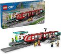 MEOW City Downtown Streetcar and Station Train Set - Kids Toy Train Building Set for Pretend Play & Imagination, Ages 7+ - Gi