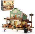FUNWHOLE Western General Store Lighting Building-Bricks Set, 1895 Pcs