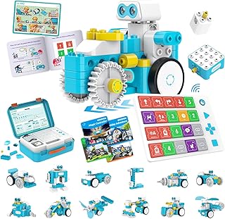 WhalesBot C3 Pro 12-in-1 Remote Control & Coding Robot Kit for Kids 4+, Advanced Smart Panel & Cards Programming, Educational