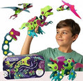 Clixo Dino Planet Pack, Prehistoric Dinosaur STEM Magnetic Toys (54 Pc, 4+)