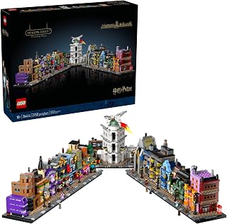Harry Potter Diagon Alley Wizarding Shops Building Set for Adults - Collectible Kit for Harry Potter Fans with 12 Microfigure