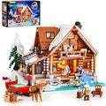Lumibricks Aurora-Cabin Christmas Lighting-Building-Bricks Set - 2425 Pcs Retro House Winter Lodge LED Light Construction Bui