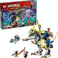 MEOW NINJAGO Rogue’s Mech Dragon Rider Building Toy - Dragons Rising Play Set & 4 Ninja Toy Minifigures for Boys & Girls, Age