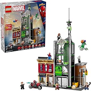 MEOW Marvel Spider-Man vs. Oscorp Building Toy - Pretend Play Set W/8 Toy Minifigures for Boys & Girls, Ages 10+ - Super Hero