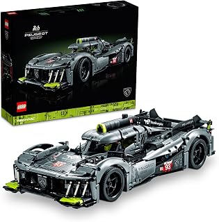 LEGO Technic Peugeot 9X8 24H Le Mans Hybrid Hypercar 42156 Collectible Race Car Building Kit for Adults and Teens, 1:10 Scale