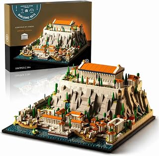 Givenni Architecture The Acropolis in Athens Building Sets; Collectible Model for Adults; Home Décor Model Building Kit, Crea