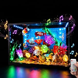 Kyglaring LED Light Kit Compatible with Lego Tropical Aquarium 10366 Building Blocks, Upgraded Original Movie Sound & Remote 