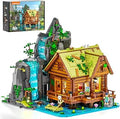 Lumibricks Waterfall-Cabin Lighting Building Set, 2539 Pcs Landscape Set