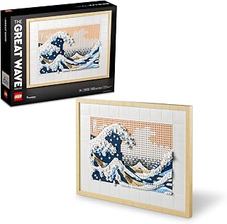 Art Hokusai The Great Wave Framed Japanese Wall Art Building Set - Unique Wall Decor for Home, Room, or Office - Fun Activity