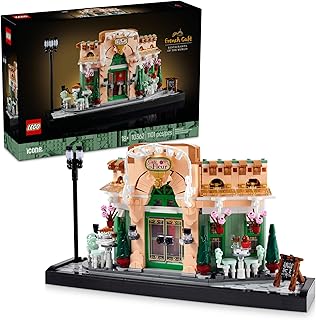 MEOW Icons French Café Paris Building Kit - DIY Set for Adults - Collectible Bedroom and Home Decor - Display for Home or Off