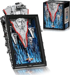 Sosuy Space Wars Destroyer Building Block Sets for Adults Men, 5345 Piece Large 3D Wall Art Display Warship Model Kit, Cool H