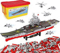 2234 Pieces Military Ship Aircraft Carrier Building Set, 38x8.5x12.5 Inch