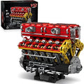 V12 Engine Model Kit that Runs for Adults, 4719 Pieces 12-Cylinder Sports Car Big Engine Building Set with Motor, Compatible 