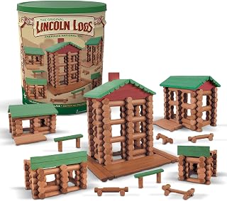 LINCOLN LOGS Collector's Edition Village Set - 327 Real Wood Pieces, Ages 3+, Retro Building Toy for Boys/Girls, Creative Con