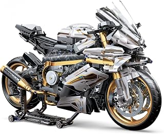 Xingya youpin 1:5 Technical Motorcycle Building Set for Boys, 2078PCS Motorcycle Building Block Toys with Double Display Stan