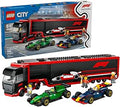 MEOW City F1 Truck with RB20 & AMR24 F1 Car Toys - Model Car Building Toy Set for Kids, Boys and Girls, Ages 8+ - Formula 1 C