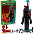 MEOW Minecraft The Enderman Tower Building Toy for Boys & Girls - Video Game Building Set for Kids, Ages 9+ - 2 Toys in 1 for
