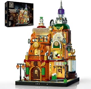 Steam Magic Workshop Building Set for Adult, Retro Street View Modular Kit