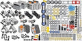 44Pcs Power-Function Kits & 852pcs Technic-Parts Compatible with Major Brand Building Block Cars and Motors