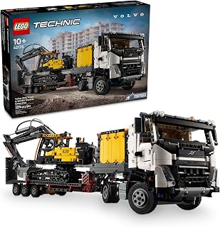 LEGO Technic Volvo FMX Truck & EC230 Electric Excavator Building Toy, Volvo Truck Toy with 2 Model Vehicles, Great Gift for B