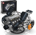 Mould King 10248 V8 Engine Model that Works, Build Your Own Cars Combustion Battery/Motor Blocks Sets for Adults 14+, STEM To