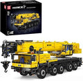 Mould King 17073 Engineering Truck Construction Set, Remote Control LTM 1110 Crane Building Block (3218 Pieces), Assembly STE