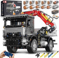 Mould King 19016 Technik Truck Building Sets, APP Programmable Construction Vehicle Block Set, Large Vehicles Crane Building 