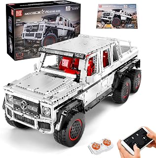 Mould King 13061 Technical Offroad Vehicle, 3832 PCS G700 6x6 Building Block Truck with Monster Engine, Offroad Kit Clamping 