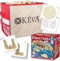 MindWare KEVA Structures 600 Plank Wooden Building Blocks Set, Includes 600 Pine KEVA Planks, 30 Idea Cards and Collapsible S