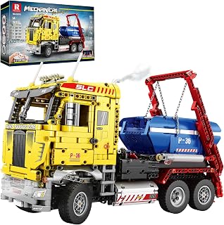 Reobrix Garbage Truck Building Blocks Set 22016, RC Dump Truck Model