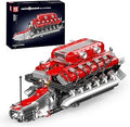 Mould King V12 Engine Model Kit that Runs, MOC Engineering Model Building Kit with Battery and Motor, 3472 PCS STEM Engineeri