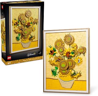 Art Vincent Van Gogh – Sunflowers Building Set for Adults - Home Decor Idea - Brick Built Painting - Gift for Birthdays - 312