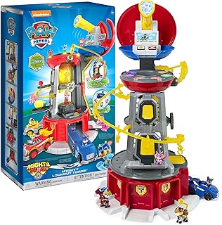 Paw Patrol Mighty Lookout Tower Playset with 4 Figures & Toy Car