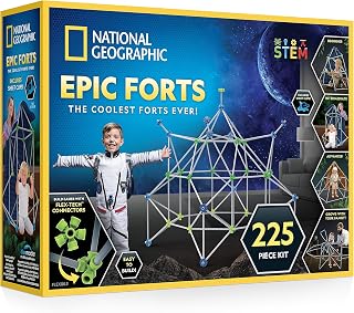 National Geographic Indoor Fort Building Kit 225-Piece Set for Kids