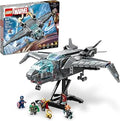 MEOW Marvel The Avengers Quinjet 76248, Spaceship Building Toy Set with Thor, Iron Man, Black Widow, Loki and Captain America